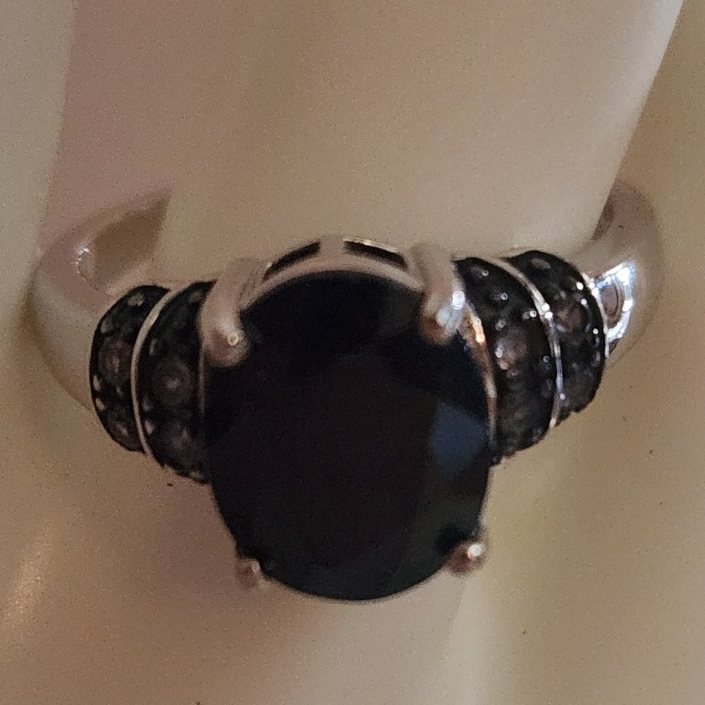 JTV Black and Silver Ring -Like New!